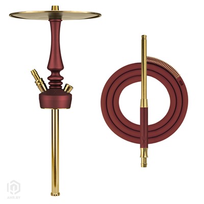 Купить Кальян Hoob Mars Pro Mini Wine red x Gold комплект за 699,99 в магазине Кальянная Республика