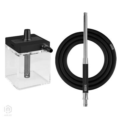 Купить Кальян Hoob Subatom Black х Stainless steel комплект за 474,99 в магазине Кальянная Республика