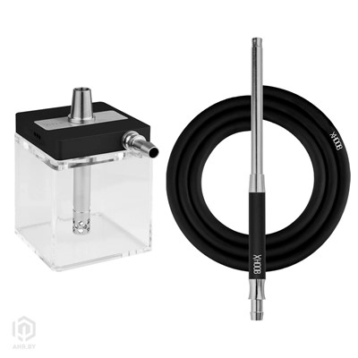 Купить Кальян Hoob Subatom Black х Stainless steel комплект за 499,99 в магазине Кальянная Республика