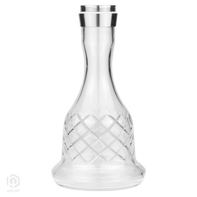 Купить Колба для кальяна Hoob Bell Pro резная Прозрачная x Сталь за 206,99 в магазине Кальянная Республика