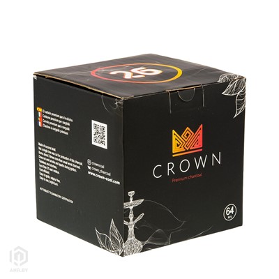 Купить Уголь для кальяна Crown 1кг 64шт 26мм за 26,49 в магазине Кальянная Республика