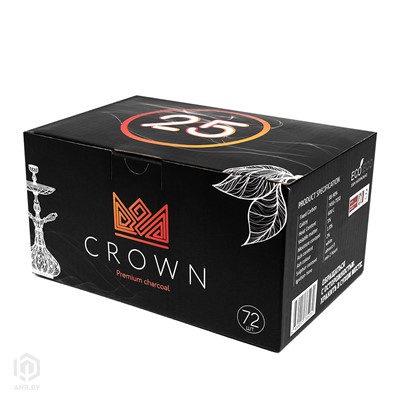 Купить Уголь для кальяна Crown 1кг 72шт 25мм за 26,49 в магазине Кальянная Республика